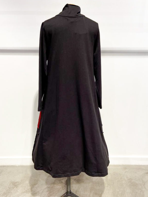 vêtements koko marina créateur français robe kaori rouge noir hiver 2021 lyon kazak
