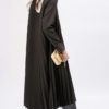 vêtements femme créateur meimeij italien vente en ligne robe F04 noir plissé boutiquekazak lyon