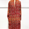 vêtements créateur raga design indien manteau vr06 motif rouge orange boutiquekazak lyon