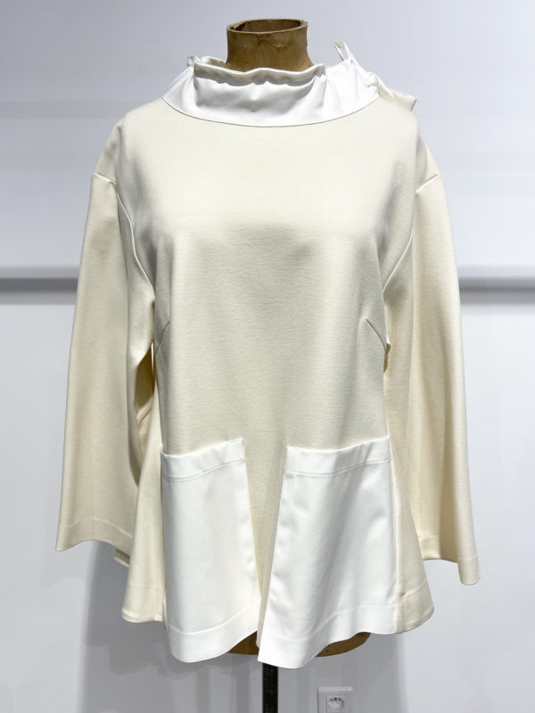 vêtements femme créateur meimeij italien vente en ligne top A10 beige boutiquekazak lyon