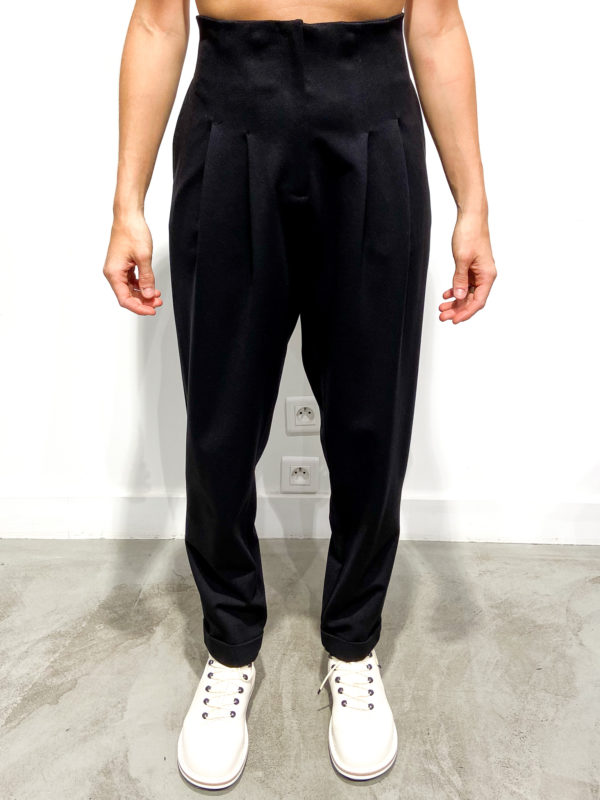 vêtements femme créateur meimeij italien vente en ligne pantalon B19 noir boutiquekazak lyon