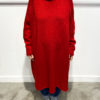vêtements rundholz Pull long uni rouge 1290003 hiver femme vente en ligne boutiquekazak lyon