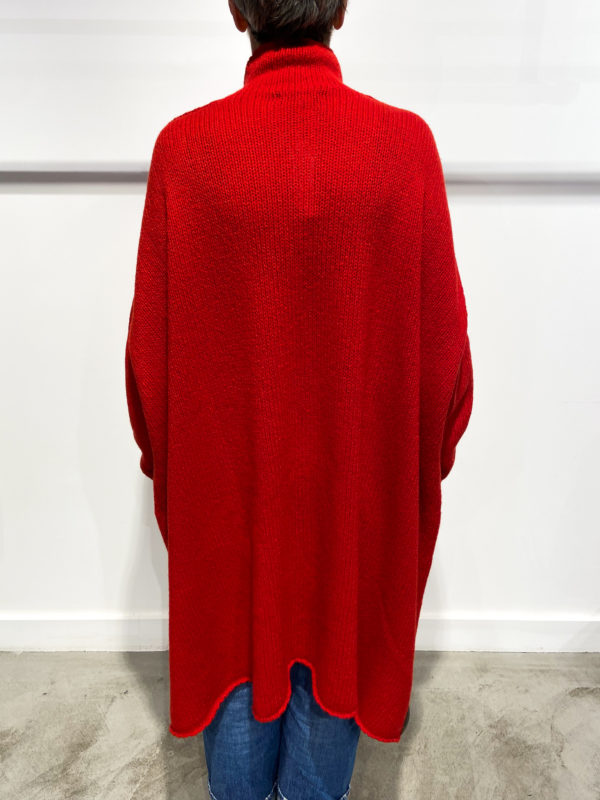 vêtements rundholz Pull long uni rouge 1290003 hiver femme vente en ligne boutiquekazak lyon