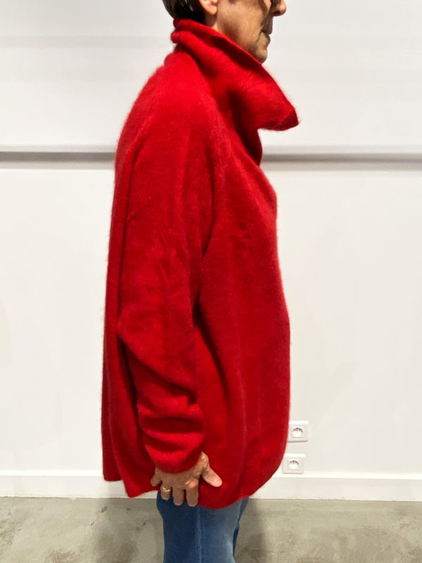 vêtements rundholz pull en racoon rouge 1417003 hiver femme vente en ligne boutiquekazak lyon