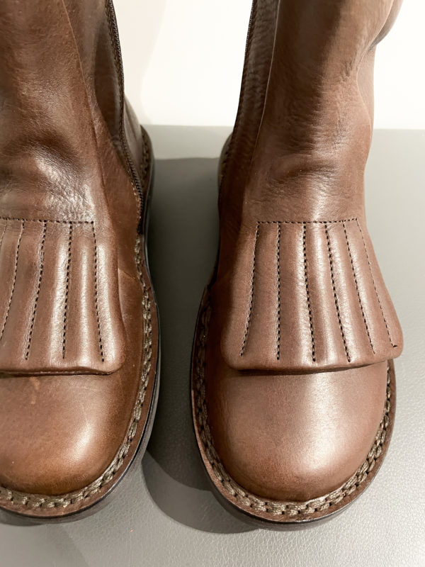 chaussures trippen allemand vente en ligne bottines effect marron frange boutiquekazak lyon