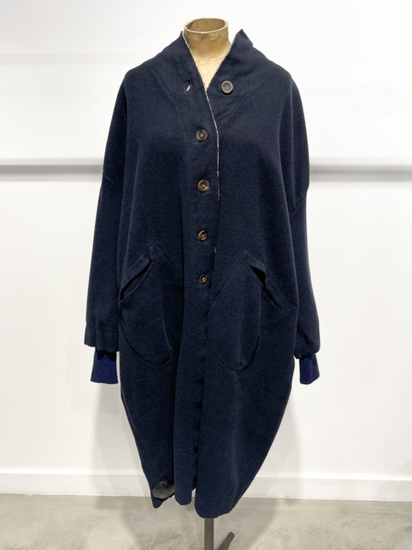 vêtements créateur hannoh wessel allemand vente en ligne manteau milena bleu marine boutiquekazak lyon
