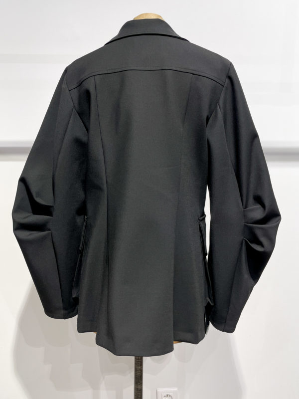 vêtements hiver femme créateur meimeij italien vente en ligne veste b25 noir manche bouffante militaire boutiquekazak lyon