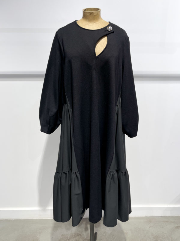 vêtements femme créateur meimeij italien vente en ligne robe A02 noir boutiquekazak lyon
