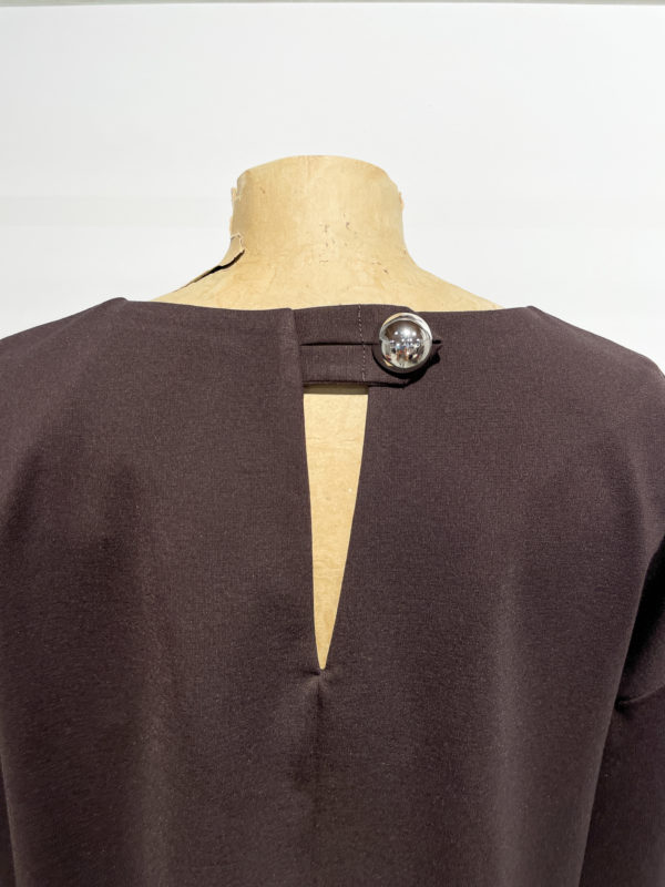 vêtements femme créateur meimeij italien vente en ligne top blouse B04 marron boutiquekazak lyon