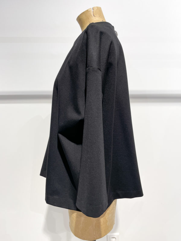 vêtements femme créateur meimeij italien vente en ligne top blouse B04 noir boutiquekazak lyon