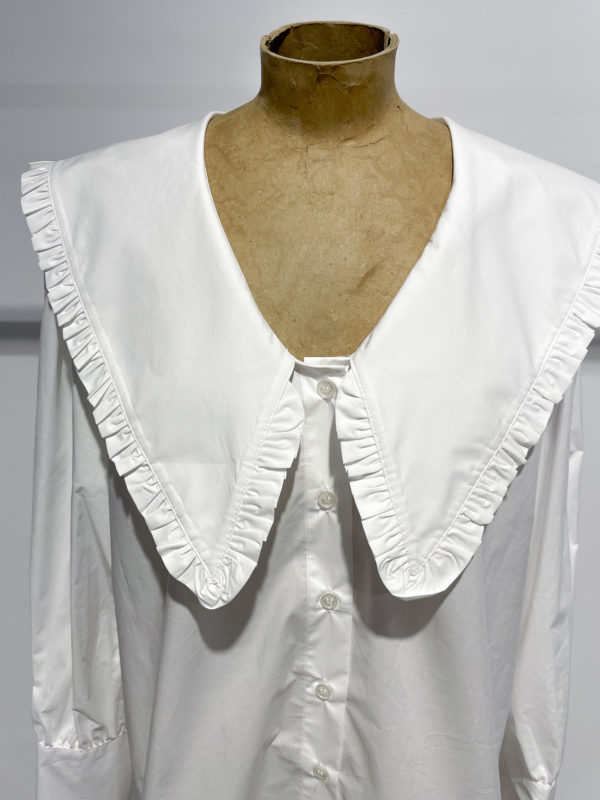vêtements femme créateur meimeij italien vente en ligne chemise E00 blanc col claudine boutiquekazak lyon