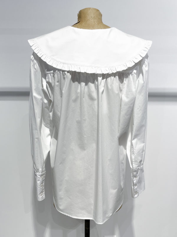 vêtements femme créateur meimeij italien vente en ligne chemise E00 blanc col claudine boutiquekazak lyon