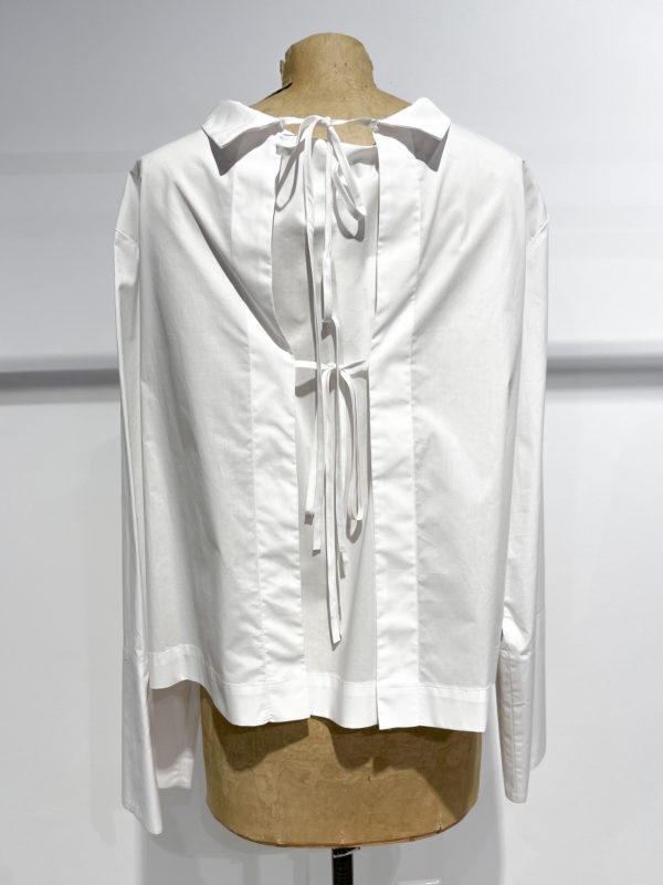 vêtements femme créateur meimeij italien vente en ligne chemise E01 blanc noeud boutiquekazak lyon