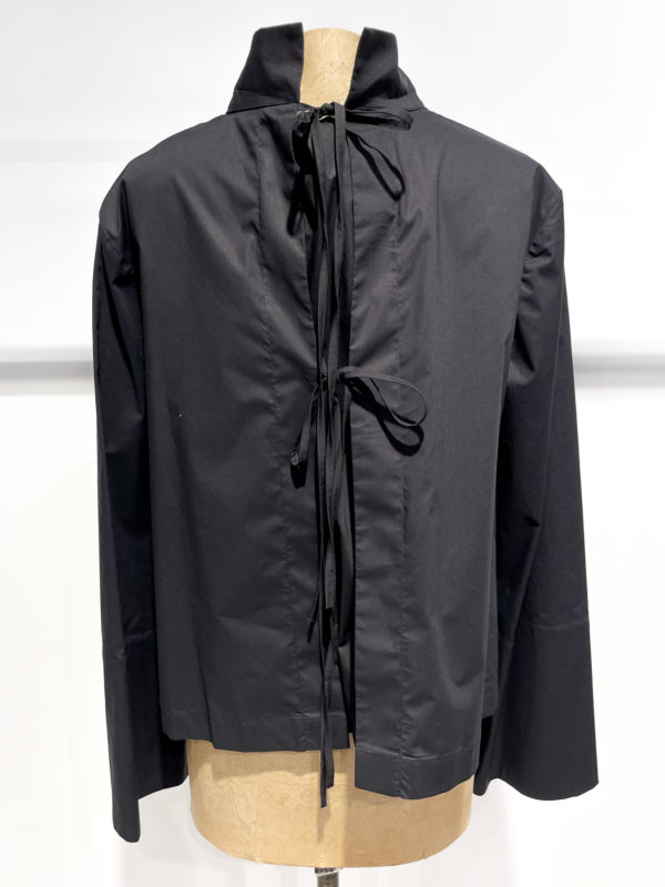 vêtements femme créateur meimeij italien vente en ligne chemise E01 noir noeud boutiquekazak lyon